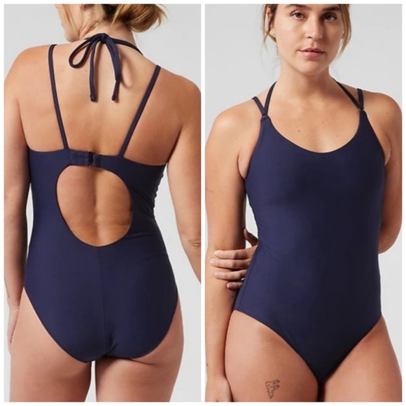 Athleta Keyhole Cut Out Back One Piece Swimsuit - Picture 1 of 7